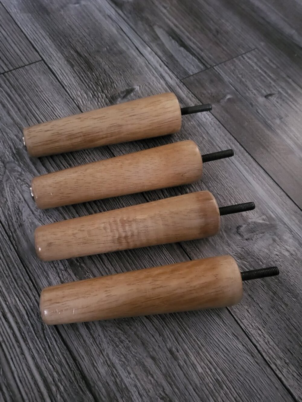 Wooden Furniture Legs Vintage MCM Tapered Set of 4